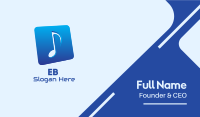 Blue Gradient Musical Note Business Card Image Preview