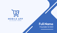 Blue Employee Shopping Cart Business Card Image Preview