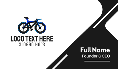 Blue Road Bike Business Card Image Preview