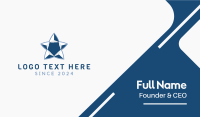 Corporate Blue Star Business Card Image Preview