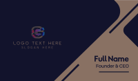 Gradient Glitch Letter G Business Card Image Preview