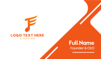 Orange E Music Note Business Card Preview