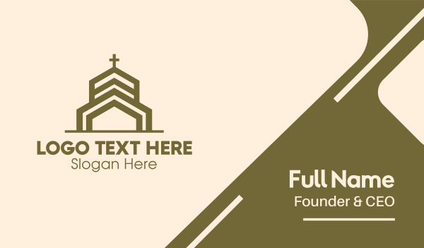 Bronze Religious Church Business Card Design Image Preview