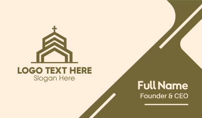 Bronze Religious Church Business Card Image Preview