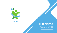 Green Eco Person Business Card Image Preview