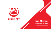 Red Moon Crab Business Card Image Preview