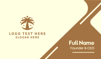 Round Palm Tree Business Card Image Preview