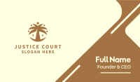 Round Palm Tree Business Card Image Preview