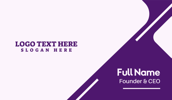 Purple Serif Text Business Card Design Image Preview