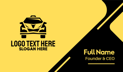 Yellow Taxi Cab Business Card