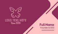 Minimalist Pink Butterfly Business Card Image Preview