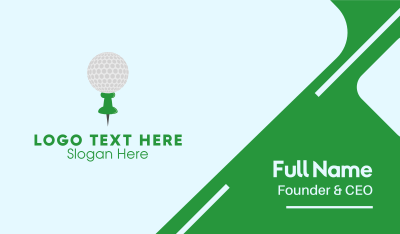 Golf Location Pin Business Card Image Preview