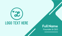 Lovely Blue Lettermark Business Card Image Preview