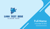 Playful Blue Kitten Cat Business Card Design