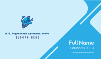 Playful Blue Kitten Cat Business Card Image Preview