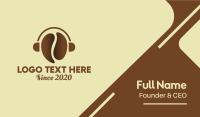 Coffee Bean Headphones Business Card Image Preview