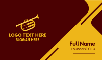 Yellow Trumpet Jazz Music Business Card Image Preview