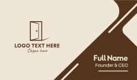 Brown Wood Door Business Card Preview