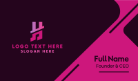 Pink Violet Letter H Business Card Image Preview