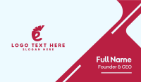 Digital Letter E Warrior Business Card Image Preview