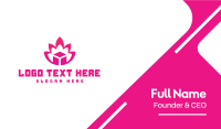 Pink Lotus Cube Business Card Preview