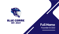 Blue Lacrosse Helmet  Business Card Image Preview
