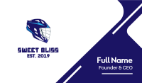 Blue Lacrosse Helmet  Business Card Image Preview