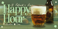 Modern St. Patrick's Day Happy Hour Twitter Post Preview