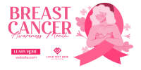 Fighting Breast Cancer Twitter Post Design