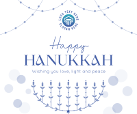 Festive Hanukkah Lights Facebook Post Design