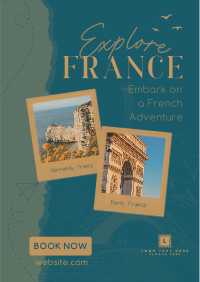French Adventure Flyer Design