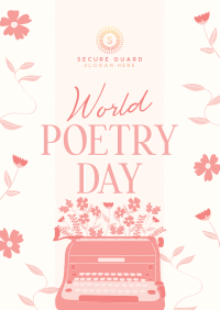 Vintage World Poetry Flyer Image Preview