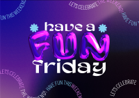 Fun Friday Balloon Postcard Image Preview