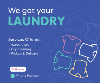 We Got Your Laundry Facebook Post Design