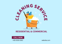 House Cleaning Professionals Postcard Design