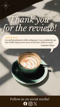 Minimalist Coffee Shop Review Instagram Story Design