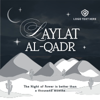 Laylat al-Qadr Desert Linkedin Post Design