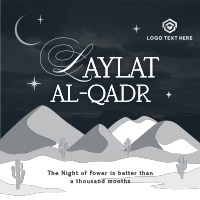 Laylat al-Qadr Desert Linkedin Post Image Preview