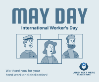 Hey! May Day! Facebook Post Design