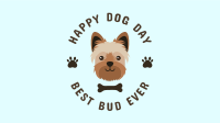 Yorkie Happy Dog Day Facebook Event Cover Design