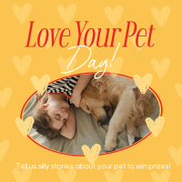 Retro Love Your Pet Day Instagram Post Design