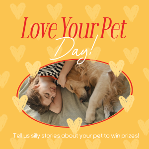 Retro Love Your Pet Day Instagram post Image Preview