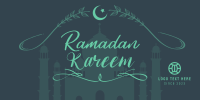 Ramadan Mosque Greeting Twitter Post Design