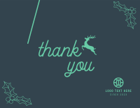 Festive Holiday Party Thank You Card Design