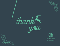 Festive Holiday Party Thank You Card Image Preview