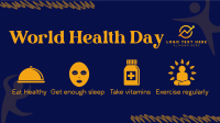 Health Day Tips Facebook Event Cover Design