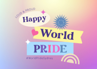 Gradient World Pride Postcard Design