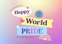 Gradient World Pride Postcard Image Preview