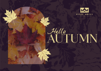 Hello There Autumn Greeting Postcard Image Preview