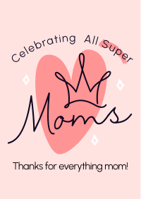 Super Moms Greeting Flyer Image Preview